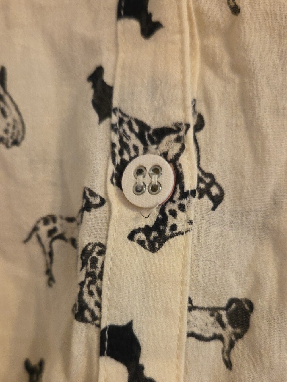 Modcloth White Button-Down Dog Print Shirt - Picture 4 of 4